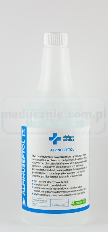 Alpinuseptol Grüner Tee 1L Flächendesinfektionsmittel mit Pumpe (entspricht z.B. Velox, Aerodesin, Incidin).